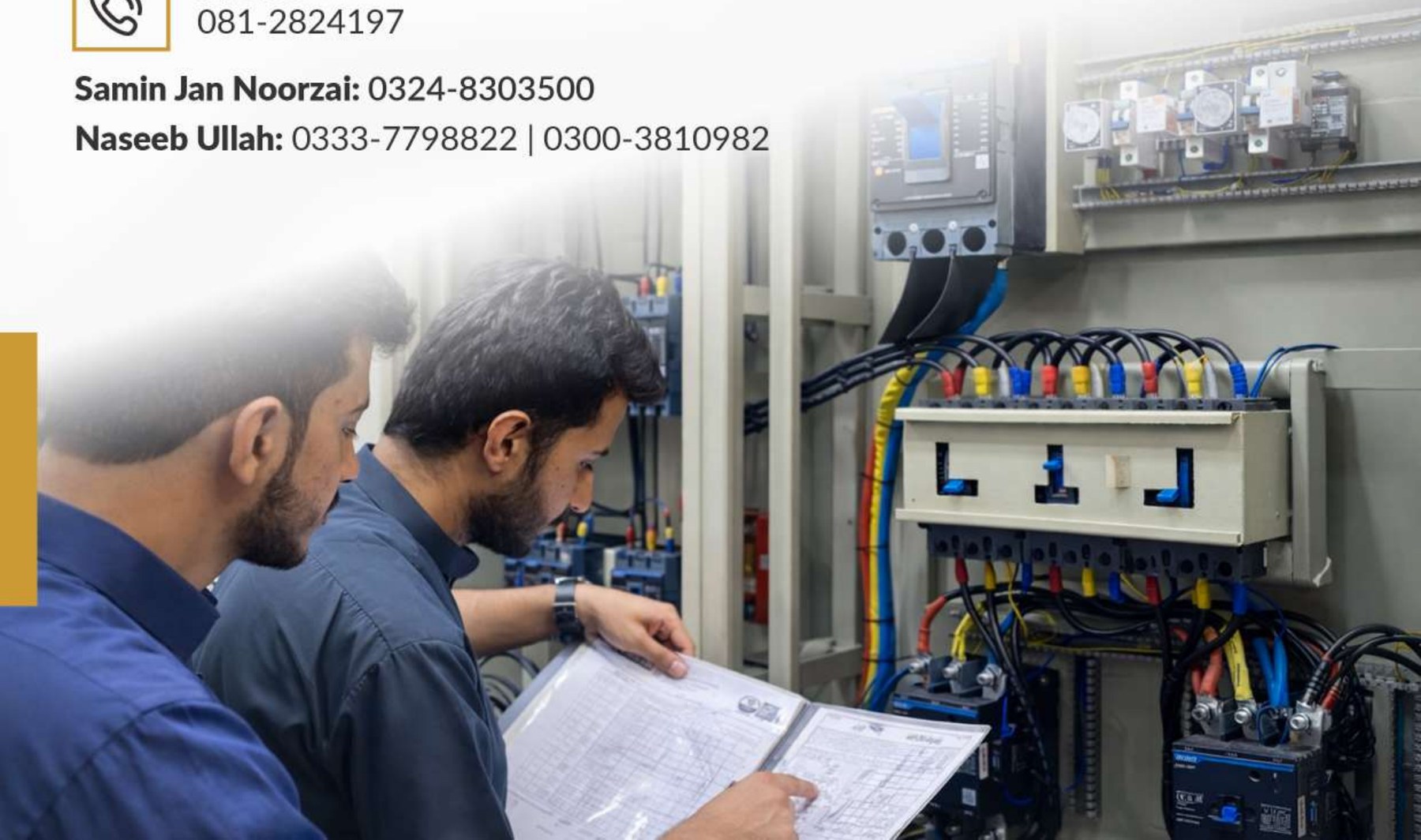 Team reviewing a panel drawing