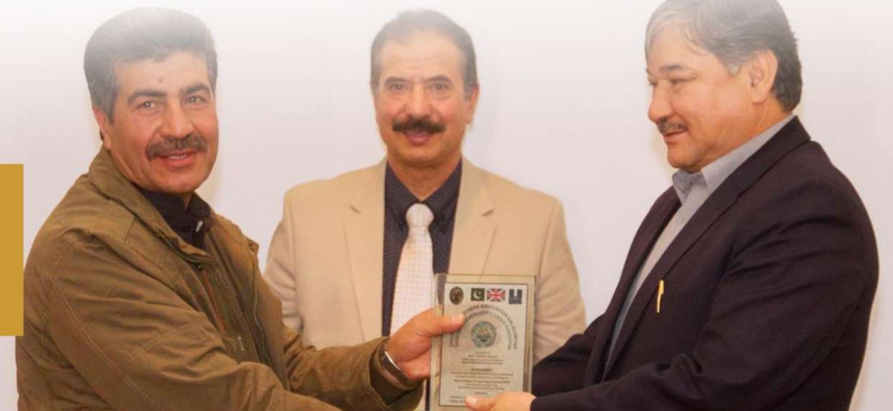 Founder at an award ceremony