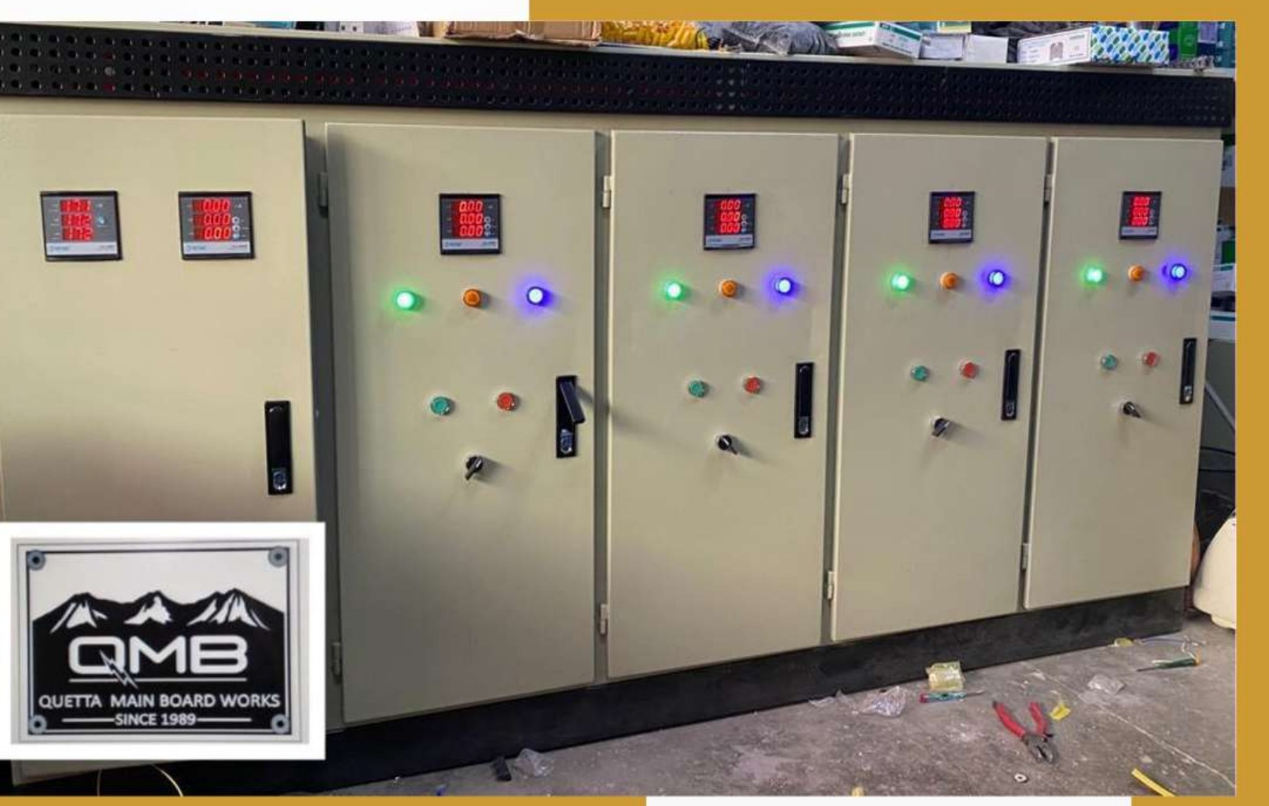 Industrial control panels manufactured by QMB